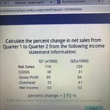 calculate the percent change in net