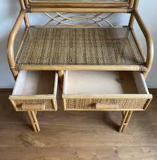 bamboo and rattan vanity set with