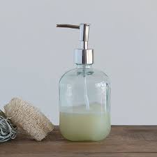 Clear Glass Soap Bottle With Pump
