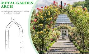 High Gothic Steel Rose Arch Costway