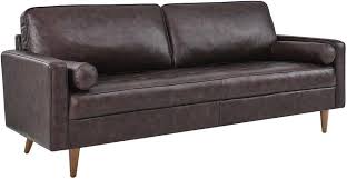 Modway Valour 81 Leather Sofa Black