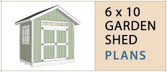 6x10 garden shed plans build blueprint