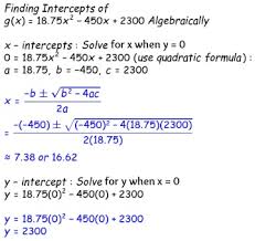 Intercepts Of A Function Equation