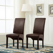 Get the best deals on leather dining chairs. Lucy Faux Leather Dining Chairs Roll Top Scroll High Back With Black Legs Brown Mcc Trading Ltd Mcc Direct Mcc Outlet
