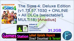 The online gallery is not working anymore with cracked sims 4 games. The Sims 4 Deluxe Edition V1 73 57 1030 Online All Dlcs Selectable Multi18