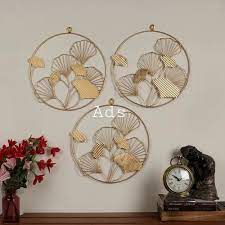Round Leaves Set Of 3 Wall Decor