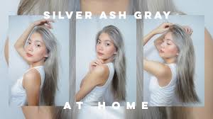 Since grey hair is lighter and more vibrant, it tends to stand out a little more than other hair colors like black or brown. Bleaching My Hair And Dyeing It Silver Ash Gray At Home Affordable Youtube