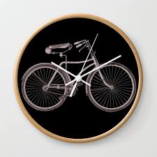 vintage bicycle wall clock by crowsnest