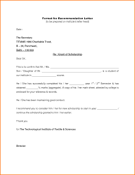 6 Format For Recommendation Letter Memo Templates