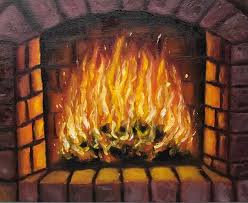 Oil Painting Original Oil Painted Fire