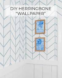 diy herringbone wallpaper easy hand