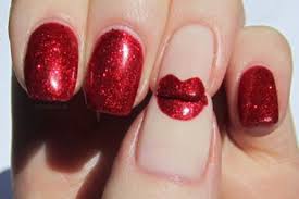 red nail art designs with pictures