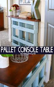 diy pallet console table taste of the