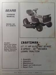Craftsman Heavy Equipment Manuals For