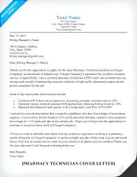 Pharmacy Technician Cover Letter Sample No Experience Medical Lab