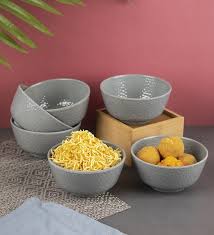 melamine grey hammer soup bowl set