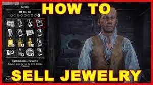 to sell jewelry and gold bars in rdr 2
