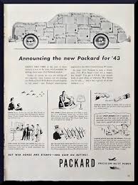 1943 packard ad announcing the new