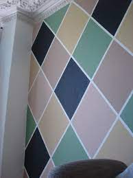 Multi Color Diamond Pattern Wall