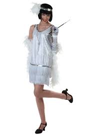 silver plus size flapper dress costume