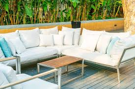 Comfortable Pillows On Outdoor Patio