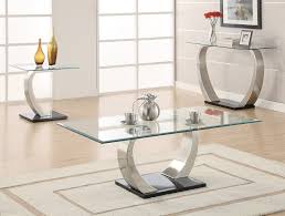 Glass Top Chrome Coffee Table