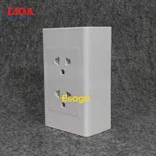 Combo ổ cắm điện đôi 3 chấu 16A LiOA (3520W) - Lắp nổi giá rẻ
