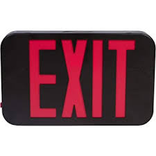 E3nr B 6 Etoplighting 6pcs Black Body Red Letter Smd Led Exit Emergency Sign Light Battery Back Up Lighted Exit Signs