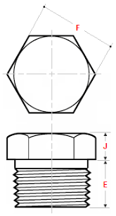 Dimensions Of Hex Head Square Head And Round Head Plugs