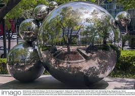 Modern Art Relection Balls Outside