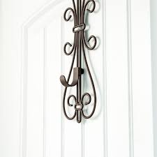 Shop the top 25 most popular 1 at the best prices! Brown Heavy Duty Cast Iron Metal Hangar Front Door Wreath Hanger Elegant Design Adjustable Hook Length For Tall And Small Doors Padding To Prevent Damage Like Scratch And Dents Home