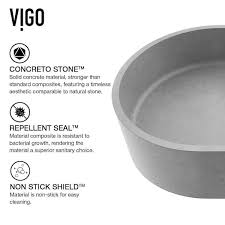 Concrete Oval Vessel Bathroom Sink