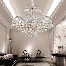 Spray Crystal Ball Hanging Chandelier Modern Sparkling Chandelier Light In Silver For Living Room Beautifulhalo Com