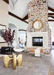 Double Sided Stone Fireplace Design Ideas