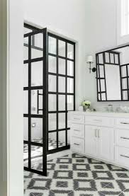black framed coastal shower door ideas