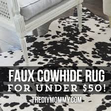 make a faux cowhide rug for under 50