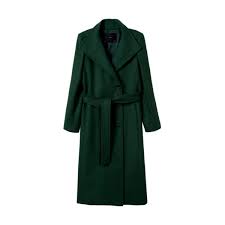 Sportmax Green Long Belted Coat