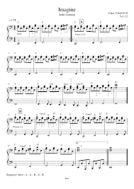 Piano solo, late beginner, early intermediate. Imagine John Lennon Beginners Easy Sheet Music For Piano Solo Musescore Com