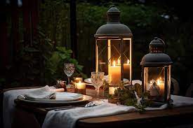 Garden Table For Romantic Dinner