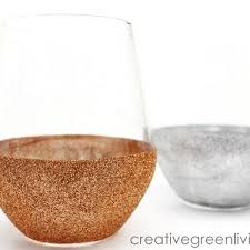 how to make glitter wine glasses