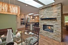 Double Sided Fireplace Dinning Area