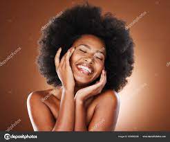 black woman studio cosmetics makeup