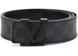 Louis Vuitton Belt Initiales Damier Graphite Black Grey