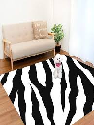 zebra print carpet shein uk