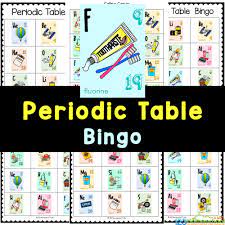 free printable periodic table bingo