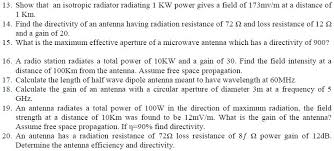 isotropic radiator radiating 1 kw power