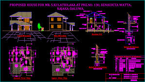 Housing Design Dwg Section For Autocad