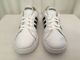 Details About Adidas Aw4299 Kids Womens Unisex White Black Baseline Fashion Shoe Size 6