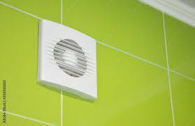 Bath Vent Fan With Green Tiles Wall