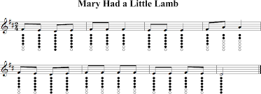 Mary Had A Little Lamb Sheet Music For Tin Whistle D I Y